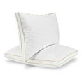 Set of 2 Italian Luxury White Pillows Hypoallergenic, Soft Standard