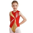 thumbnail image 1 of Yhong Combinaison de Sport Sans Manches pour Filles, Gymnastique, Danse, Ballet, Rouge 4, 1 of 7
