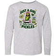 thumbnail image 3 of Inktastic Just a Girl Who Loves Pickles Long Sleeve Youth T-Shirt, 3 of 5