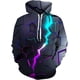 thumbnail image 4 of Sudadera con capucha de gran tamaño para hombre 2024, estampado 3D de lobo animal, moda feroz, divertida, estilo hip hop callejero, informal, 4 of 4