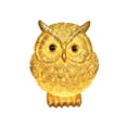 thumbnail image 2 of Gold Owl Night Light Lamp 4 Inch Cute Table Led Lamp for Bedroom Warm Night Light Decorative Gold Home Decor for Living Room Bedside Table Desk Ornament, 1 Pack, 2 of 7