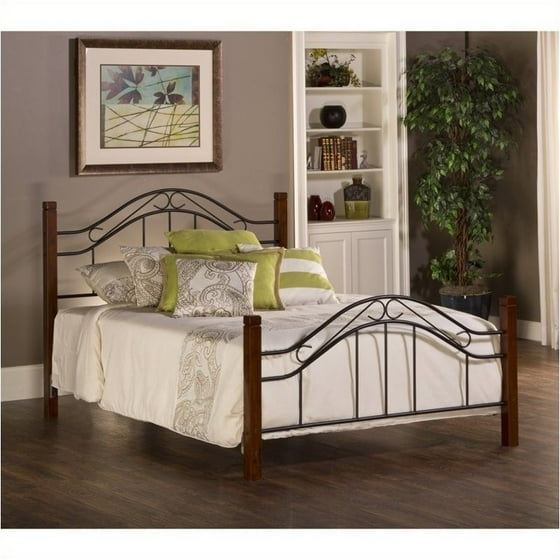 Hawthorne Collections King Metal Spindle Bed In Cherry And Black Hawthorne Collections King Metal Spindle Bed In Cherry And Black Com