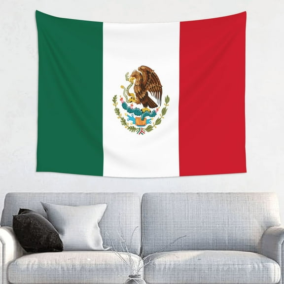 Mexican Flag Tapestry For Bedroom Aesthetic Tapestries Wall Hanging (29" X 37")