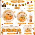 thumbnail image 3 of WinTS 170pc Thanksgiving Plates Set for AFN124 Guests, 9" x 7" Disposable Dinnerware Set with Pumpkin Dinner Paper Plates for Harvest Autumn Holiday Party, 3 of 3