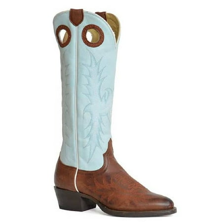 

Stetson Women s Belle Western Boot Pointed Toe Blue 8 1/2 M