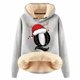 thumbnail image 1 of WILLBEST Sudadera con Capucha para Mujer, con Estampado de Letras Navideñas Sudadera Gruesa de Lana, Cálida para El Invierno Tops de Moda XXXXX-Grande, 1 of 4