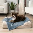 thumbnail image 4 of PetAmi Fluffy Waterproof Dog Blanket For Small Medium Dogs, Soft Warm Pet Sherpa Throw Pee Proof Couch Cover, Reversible Cat Puppy Bed Blanket Sofa Protector, Plush Washable Pad (Dusty Blue, 24x32), 4 of 10