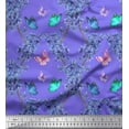 thumbnail image 1 of Soimoi Rayon Crepe Fabric Butterfly & Wildflower Floral Printed Fabric 1 Yard 46 Inch Wide, 1 of 3