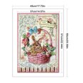 thumbnail image 2 of Hilo de bordar de algodón completo, estampado 11CT, cesta navideña, conejito, punto de cruz, 45x65cm, 2 of 9