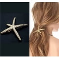 thumbnail image 1 of Zhuge Pinza para el pelo para mujer, niña, bebé, pasador para el pelo de playa, horquilla con forma de estrella de mar para boda, graduación, 1 of 5