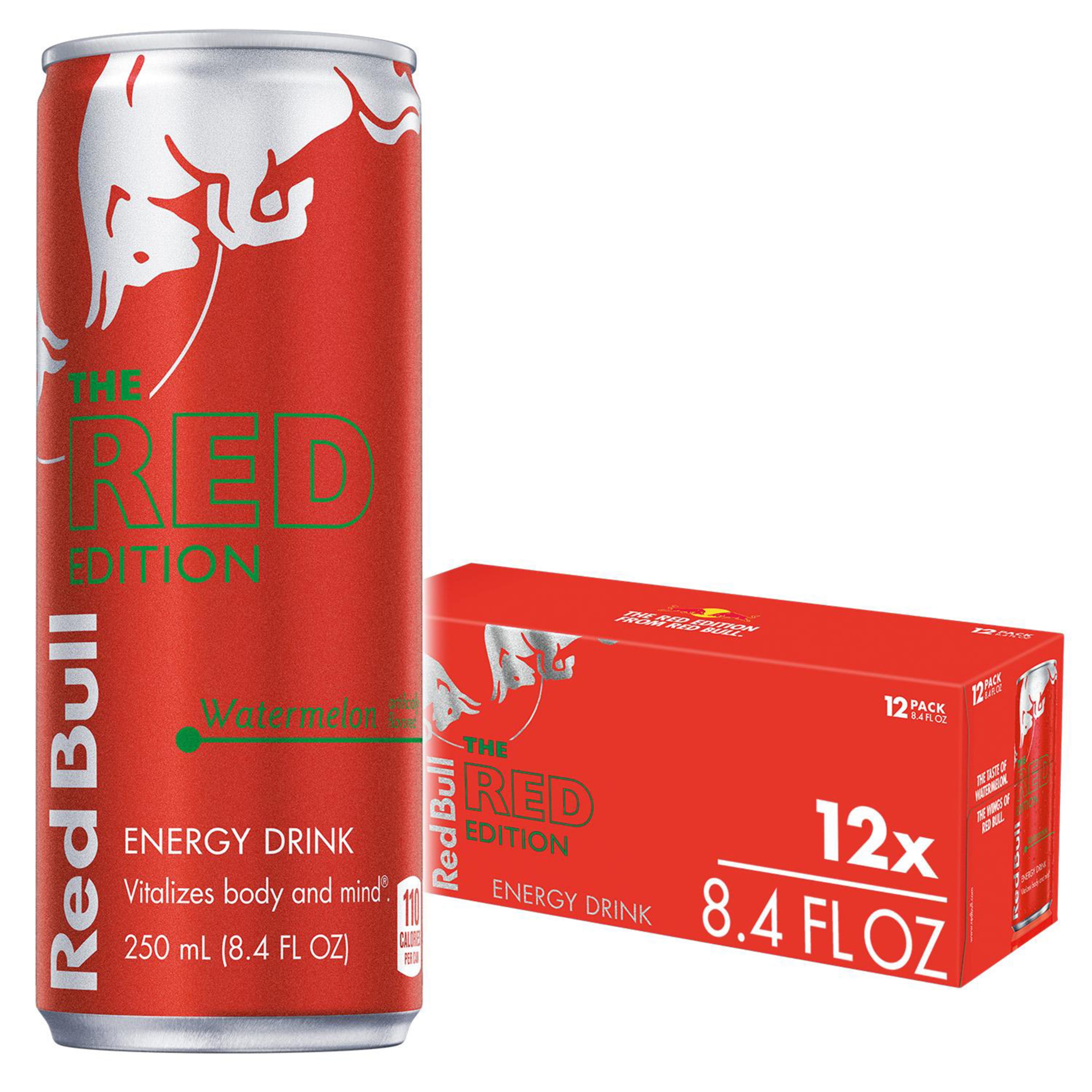 Red Red Edition Watermelon Energy Drink, 8.4 oz, Pack of 12 - Walmart.com