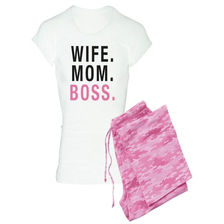

CafePress - Wife Mom Boss - Women s Light Pajamas