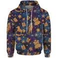thumbnail image 2 of Sudadera con capucha con gráfico de regalo, ropa para hombre con copos de nieve, marcas Pinecone Y2k, ropa, sudaderas de moda para hombres, genial Papá Noel navideño, 2 of 4