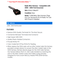 thumbnail image 2 of Radio Wire Harness - Compatible with 2000 - 2005 Ford Excursion 2001 2002 2003 2004, 2 of 2