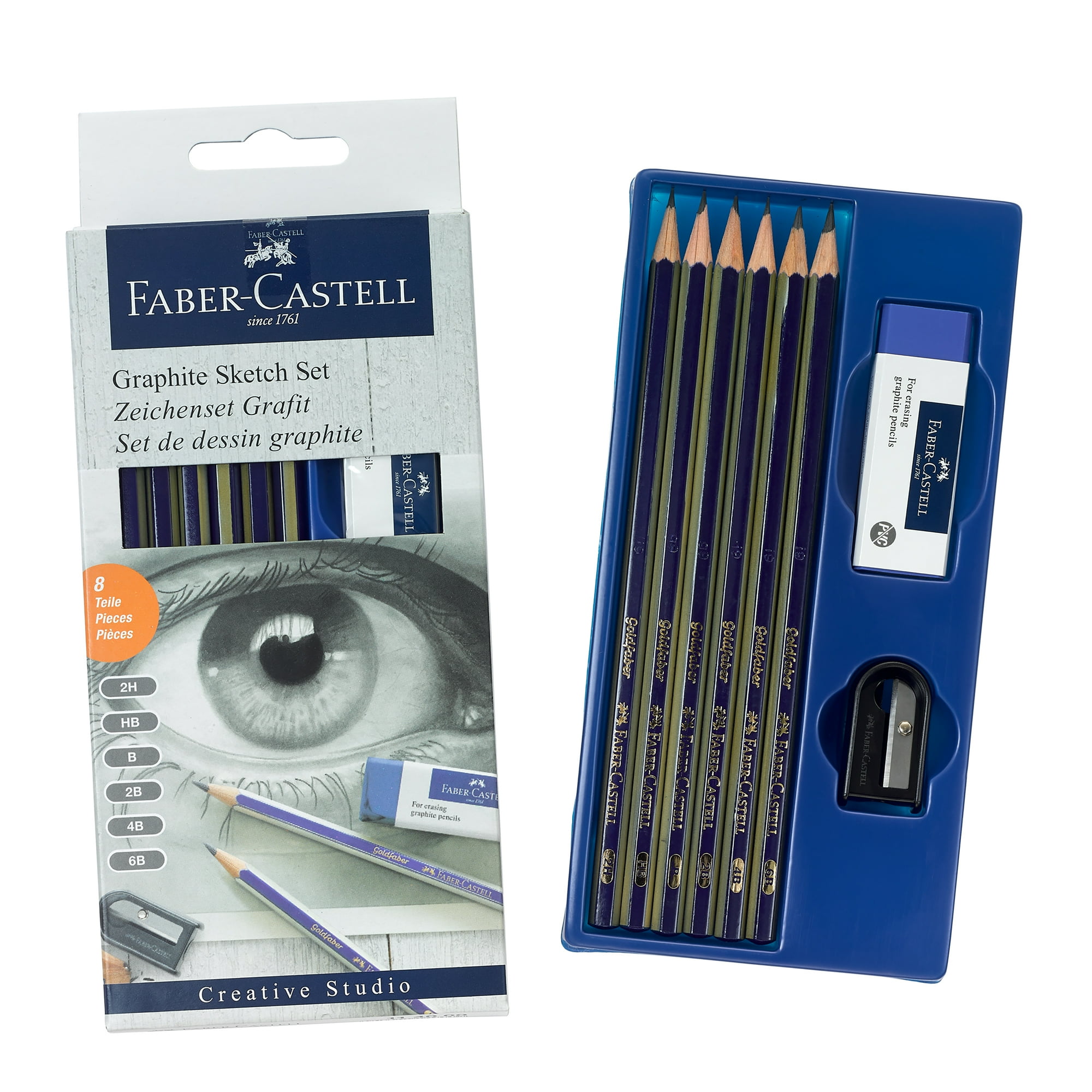 Faber-Castell Graphite Sketch Set, Sketching Pencil Set Art Set for Adults and Beginners