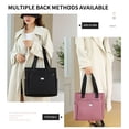 thumbnail image 5 of Btomtd Casual Fashion Tote Bag for Women, Versatile Canvas Messenger Crossbody Bag with Super Large Capacity, Fabric Shoulder Bag and Spacious Carry-All Handbag, Wine, 5 of 7