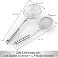 5.3 Inch Spider Strainer With Mesh Fatsoff Soup Scoop,Slotted Spoon For ...