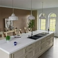 thumbnail image 5 of Pemberly Row Black 46" Double Bowl Granite Composite Kitchen Sink w/ Drainboard, 5 of 9