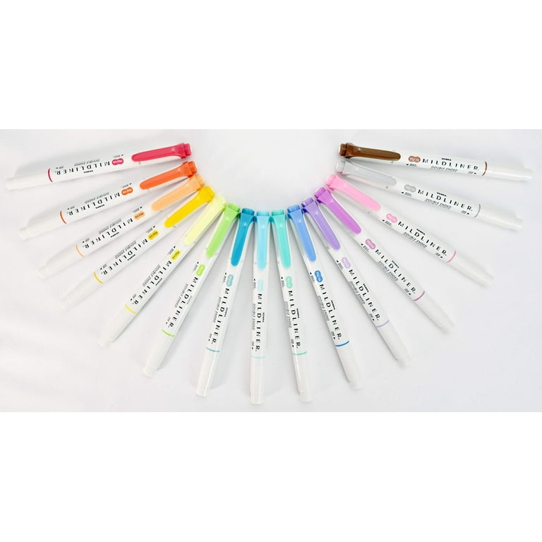 Zebra Pen Mildliner, double ended highlighter, fluorescent colors, 5-pack