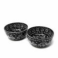 thumbnail image 1 of Encantada Poterie Artisanale 5.5 Pouces Ensemble de 2 Bols Encre, 1 of 7