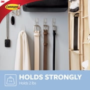 Command Wire Toggle Hooks, Clear, Medium, 6 Wall Hooks, Damage-Free Hanging