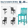 thumbnail image 6 of NALONE Outdoor Bar Stool, HDPE Tall Adirondack Style Bar Chair, Weather Resistant Bar Height Chair for Balcony, Garden, Yard and Backyard(Aruba), 6 of 8
