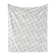 thumbnail image 1 of Botanical Soft Flannel Fleece Throw Blanket, Repetitive Leafy Branches Drawn by Hand Foliage Berries, Cozy Plush for Indoor and Outdoor Use, 70" x 90", Pale Sage Green Dimgray, by Ambesonne, 1 of 5