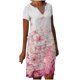 thumbnail image 1 of Vestidos Para Mujer Vestidos Casuales Mangas Cortas Flores de Moda Vestido de Cintura Estampado Vestido Con Cuello en V Vestido Hasta La Rodilla Odeerbi ODB154205, 1 of 5