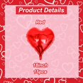 thumbnail image 2 of Globos de aluminio Woduntes con forma de corazón rojo de 18 pulgadas (15 unidades), 2 of 7