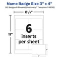 thumbnail image 5 of Avery Name Badges with Clips, 3" x 4", 50ct (74536), 5 of 9