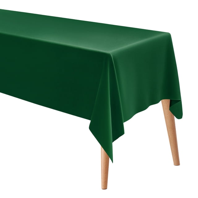 Uxcell Mantel Rectangular 140x220cm, Tela de Poliéster Engrosada Color Verde Oscuro