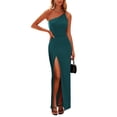 thumbnail image 1 of Vestido PRETTYGARDEN de un solo hombro con tirantes finos y abertura alta M, 1 of 7