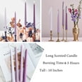 thumbnail image 6 of FCMSHAMD 10'' Lavender Scented Taper Candles - Soy Wax (4 Pack), 6 of 6