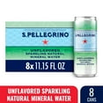 thumbnail image 6 of S.Pellegrino Sparkling Natural Unflavored Mineral Water, 89.2 fl oz, 8 Pack Cans, 6 of 9