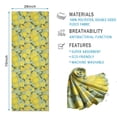 thumbnail image 2 of Yellow Lemon Fruit Slices LightGreen Pattern Hot Yoga Mat Towel Non Slip for Hot Yoga - Quick-Drying Yoga Mat Cover with 4 Corner Pockets with Travel Bag - Hot Yoga Towel Non Slip 70"x26", 2 of 6