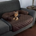 thumbnail image 6 of PETMAKER 30x30.5 Couch Cover for Dogs with Memory Foam Bolster (Brown), 6 of 8