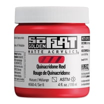 Golden SoFlat Matte Acrylic Paint - Quinacridone Red, 118 ml, Jar