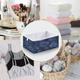 thumbnail image 4 of Foldable Fabric Storage Bin Home Cubes Clothing Organizer Bins Large Collapsible Box Basket for Home Organizer Deep Blue Flower, 4 of 7