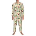thumbnail image 3 of Fotbe Ladybug And Wild Flowers Pijama de Hombre con Estampado de Manga Larga, Conjunto de 2 Piezas, Ropa de Dormir Suave y Cómoda con Bolsillos-Medium, 3 of 7