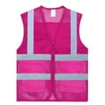 thumbnail image 1 of GOGO Unisex Volunteer Vest Safety Reflective Running Cycling Vest with Pockets-Hot Pink-3XL, 1 of 7