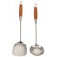thumbnail image 2 of Juego de 2 cucharas PENGJTMXG Espátula Cuchara de cocina de acero inoxidable y madera, 2 of 5
