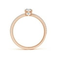 thumbnail image 2 of ANGARA Natural Diamond Criss-Cross Engagement Ring in 14K Rose Gold for Women (Size-4.6mm| Color-I-J| Clarity-I1-I2) | April Birthstone, Anniversary, Jewelry Gift for Women | Natural Diamond Ring, 2 of 10