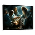 thumbnail image 2 of Designart "Christ'S Humble Footwashing" Christianity Floater Framed Canvas Wall Art, 2 of 5