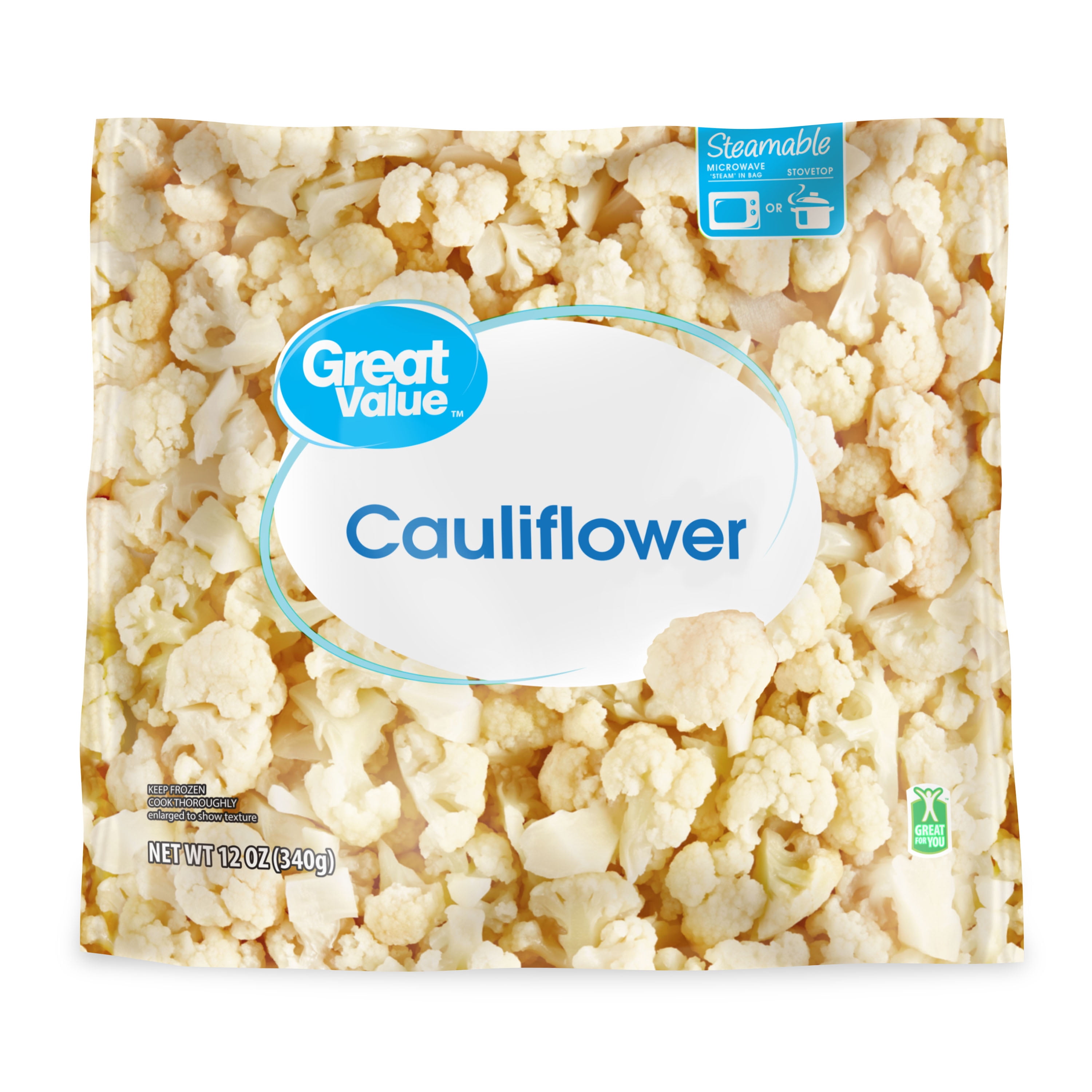 Great Value Cauliflower, 12 oz (Frozen)
