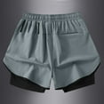 thumbnail image 5 of Hvot&aat Men's Double Layer Exercise Shorts 2 in 1 Quick Dry Lined Workout Shorts Lightweight Sports Running Shorts with Pockets, 5 of 5