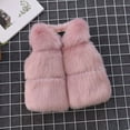 thumbnail image 2 of YunPes Toddler Girls Faux Vest Kids V-Neck Sleeveless Furry Jacket Lightweight Fall Winter Warm Outerwear Fuzzy Waistcoat, 2 of 3