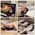 thumbnail image 5 of 6 Pcs Pioneer Flower Floral Print Pattern Kitchen Towels, Funny Microfiber Dish Towel Set, 18" X 26" Tea Towels, 5 of 6