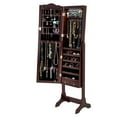 thumbnail image 6 of Patiojoy Auto Lighting Jewelry Box Armoire Vanity Case w/ Full Length Mirror & 14 pcs LED Coffee, 6 of 8