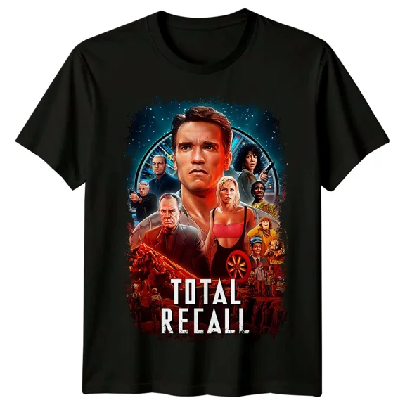 Total Recall (1990) Movie Poster Inspired T-Shirt Retro 90s Tee Unisex