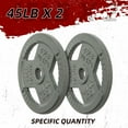 thumbnail image 3 of Signature Fitness Cast Iron Weight Plates for Strength Training, Fits 2-Inch Barbell, Multiple Size Options, 3 of 7